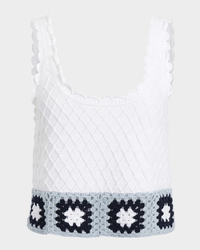 Sonia Crochet Sweater Tank Top